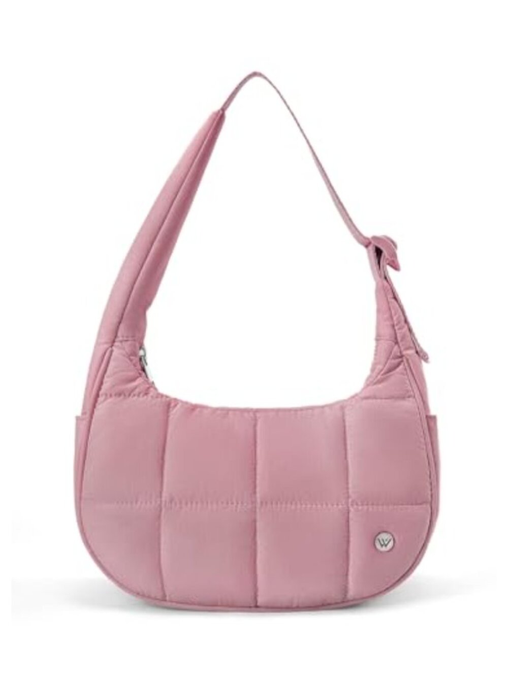 WESTBRONCO Small Puffer Crescent Bag Nylon Shoulder Bag Women
